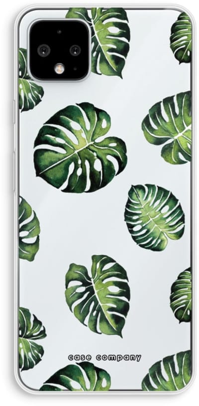 Case Company® - Hoesje geschikt voor Google Pixel 4 XL hoesje - Tropische bladeren - Soft Cover Telefoonhoesje - Bescherming aan alle Kanten en Schermrand