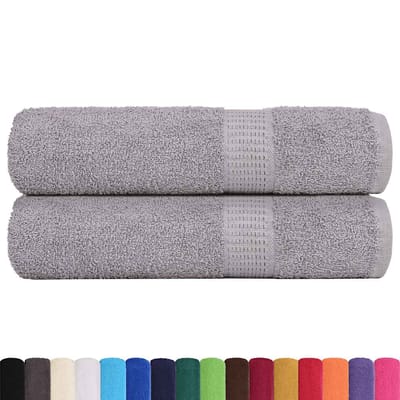 vidaXL - Badhanddoeken - FROGN - 2 - st - 100x150 - cm - 360 - g/m² - grijs