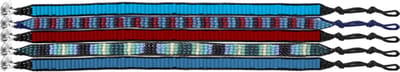 Colori 4-SET006 Ibiza Style Armbanden - 20 cm - Blauw / Rood / Paars