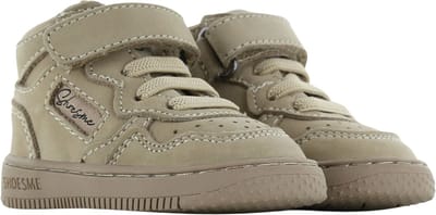 Shoesme Taupe Basket Sneakertje - Sneakers Kinderen - Unisex - Taupe - Nubuck - Maat 19