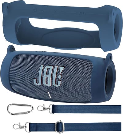 Beschermhoes voor JBL Charge 5 Draagbare Bluetooth Speaker met Karabijnhaak en Schouderband, Ideaal voor Reizen en Outdoor Gebruik