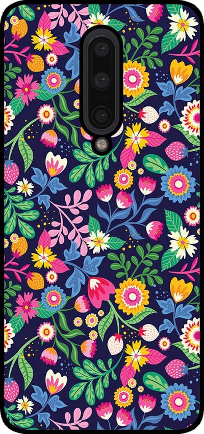 Smartphonica Telefoonhoesje Geschikt voor OnePlus 7 Pro met bloemen opdruk - TPU backcover case flower design geschikt voor OnePlus 7 Pro