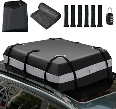 Geargalaxy Dakkoffer - Dakbagagebox - Dakbagage Tas - Auto Dakkoffer - Bagagebox - 420L - Met Cijferslot - 112x86x43cm - Zwart