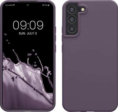 kwmobile telefoonhoesje geschikt voor Samsung Galaxy S22 Plus - Hoesje met siliconen coating - Smartphone case in Bleke iris
