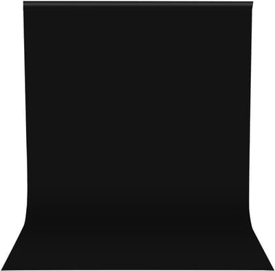 Vouwbare en Wasbare Fotografie Achtergrond 3x2m voor Studio, Video en YouTube (Zwart)
