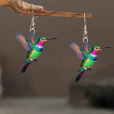 Lentefeest Kleurrijke Vogel Acryl Oorbellen Voor Vrouwen Verkopen Mode Retro Oorbellen Sieraden Cadeaus Groothandel brown