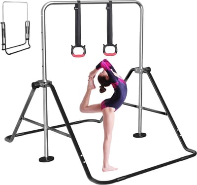SNJY® Rekstok - Turnrek - Duikelrek - Verstelbaar - Tot 64KG - Gebruikshoogte van 89 to 130 cm - Zwart