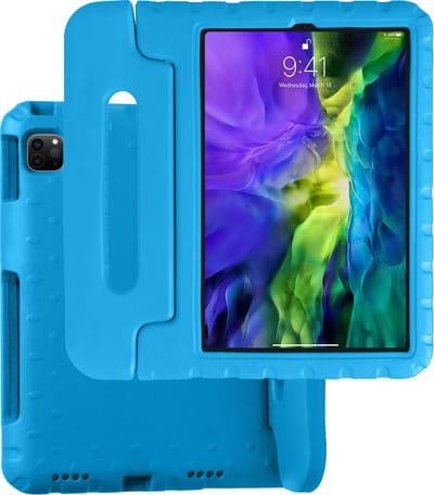 Hoesje Geschikt voor Apple iPad Pro (2022) - 11 inch - 4e generatie - Kinderhoes Shockproof Bumper - Kidsproof Case - Tablet Hoes - Kinder Hoes Cover - Blauw