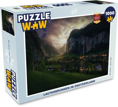 Puzzel Lauterbrunnen in Zwitserland - Legpuzzel - Puzzel 1000 stukjes volwassenen