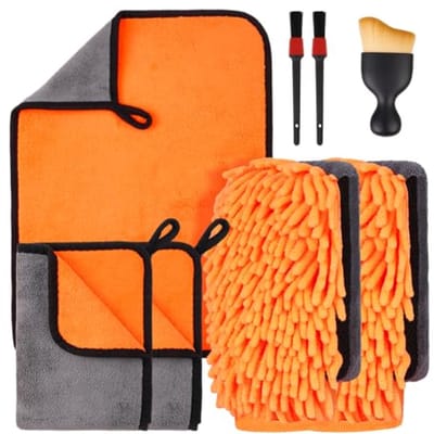 Complete Reinigingsset voor Auto met Microvezel Handdoeken en Schoonmaakaccessoires