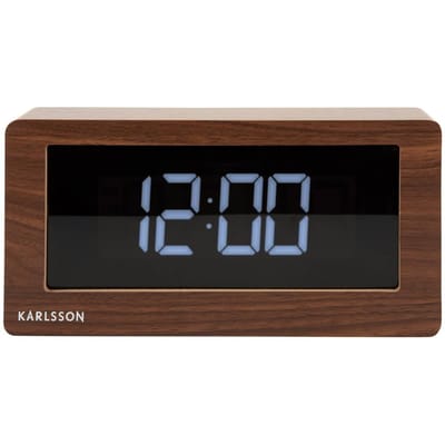 Karlsson Tafelklok Boxed - Donker Hout - 25x7x12,5cm - Scandinavisch,Modern