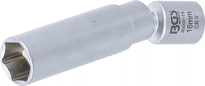 BGS Cardan dopsleutelbit voor ontstekings- en voorverwarmingsbougies - 3/8 - 16 mm
