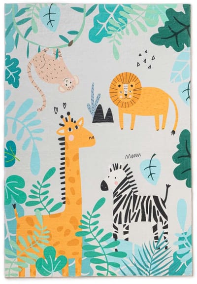 Kindervloerkleed jungle - Fluffito Animals multi 200x290 cm