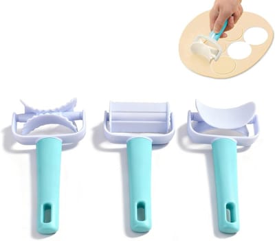 Set van 3 Ronde Deegsnijders voor Bakken, Perfect voor Biscuit, Ravioli en Fondant Slices