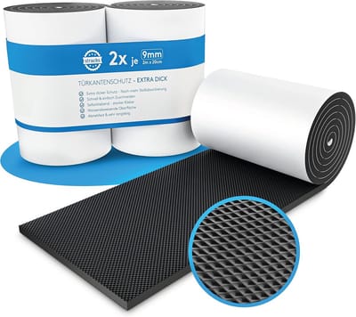 Garage Wandbescherming Set - 2x Zelfklevende Deurrand Bescherming 2m x 20cm - Extra Dikke 9mm Muurbeveiliging