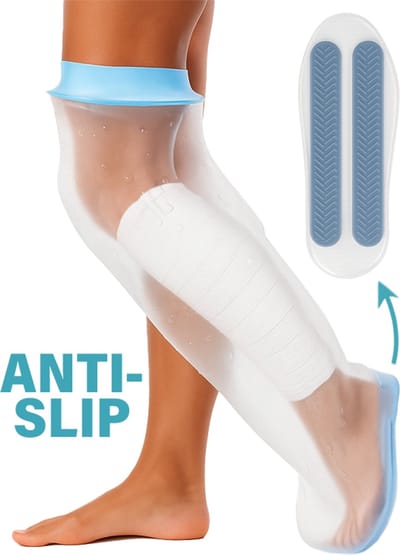 Waterdichte Douchehoes ANTI-SLIP voor Been Heel - 75cm Lang - Latex Vrij - Gipshoes - Knie - Onderbeen - Voet