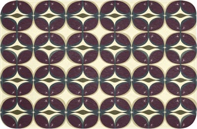 WC mat 60x40 cm - Antislip - Cirkel - Retro - Kleurrijk - Toiletmat - Vloermat - Douchemat - Toilet tapijt - Toiletmatten