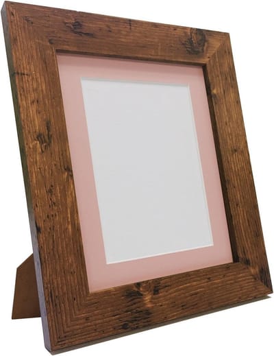 Houten Fotolijst met Standaard en Passe-Partout in Verschillende Kleuren
