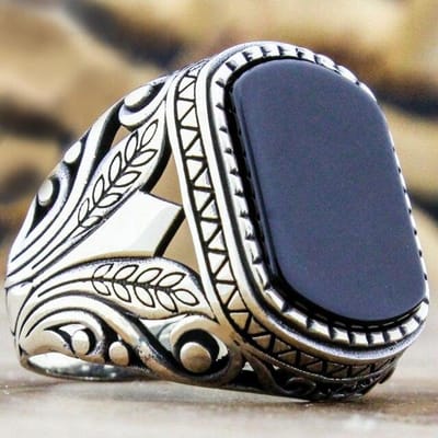 Handgemaakte Turkse Turquoise Kralen Ring Voor Mannen Vrouwen Antieke Zilverkleur Zeeblauw Rode Zirkoon Ring Islamitische Vintage Sieraden 6 -13 9 white