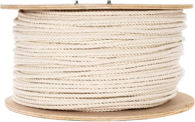 Katoenen Touw - Natuurlijk Garen - Knutselen Decoraties - 100% Natuurlijke Vezels - 2.5 cm x 15 meter - Wit