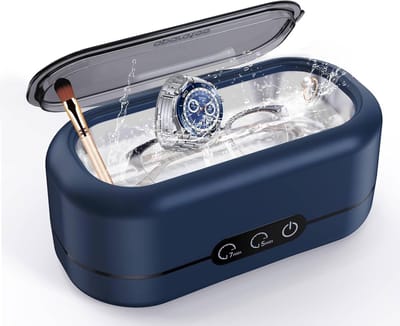 Ultrasone Reiniger - Sieraden Reiniger - Voorwerpen Schoonmaken - 48.000 Hz Kracht - 350 ml Tank - Blauw