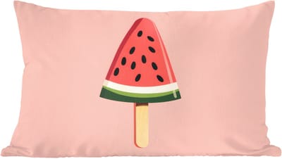 Sierkussens - Kussentjes Woonkamer - 60x40 cm - Watermeloen - Ijsje - Pitjes - Rood