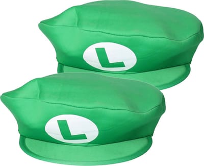 2x stuks groene Loodgieter pet voor Luigi - Carnaval verkleed petten