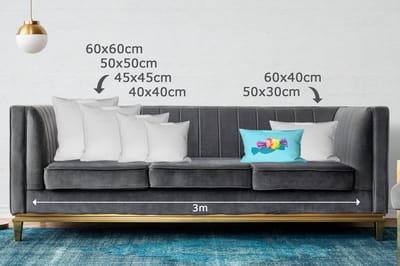 Sierkussens - Kussentjes Woonkamer - 50x30 cm - Blauw - Snoep - Regenboog