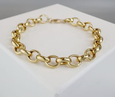 Gouden ovale jasseron armband
