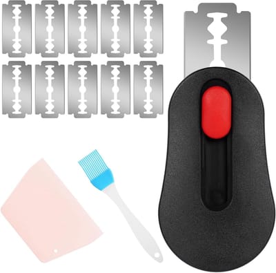 SnelShoppen - Bread Cutter Set met Vervangbare Messen, Broodmes, Deegschraper en Bakborstel voor Perfecte Broodsnedes, Ideaal voor Bakken van Brood en