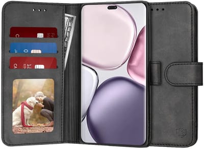 Hoesje geschikt voor HONOR Magic7 Lite/X9c - Techsuit Diary Book Wallet Case - Zwart
