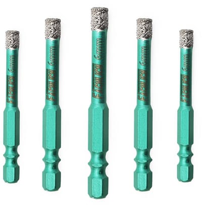 Set van 5 Diamant Tegel Boren 6mm met Zeskant Schacht voor Graniet en Marmer
