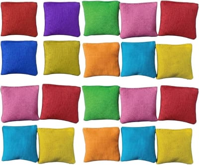 Kleine zitzakken - Gooiballen - Wedstrijd spelen - Levendige kleuren - 20 stuks - Kleurrijk