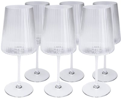 Wijnglazen Riffle (6/set) Kare Design