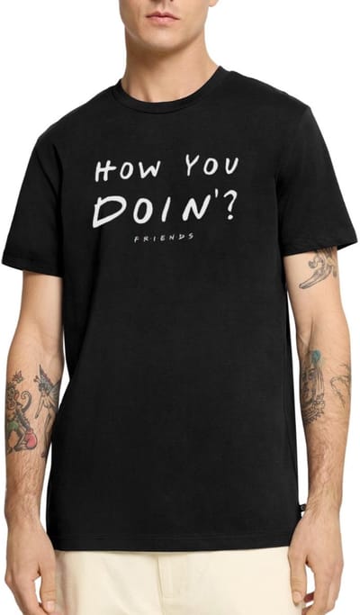 Friends How You Doin' Citaat Premium T Shirt Heren
