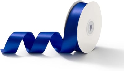 25mm x 23m Cadeaulint, Striklint, Satijnen Lint, Decoratief Lint voor Trouwen, Cadeauverpakking en Creatieve Projecten in Koninklijk Blauw