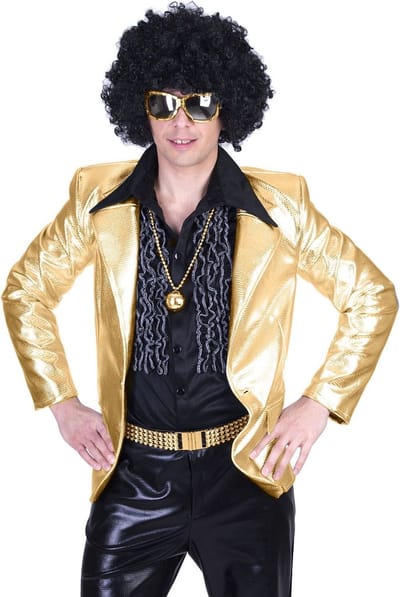 Disco Fever jas goud - Kostuum heren - Carnaval kleding mannen maat 48/50