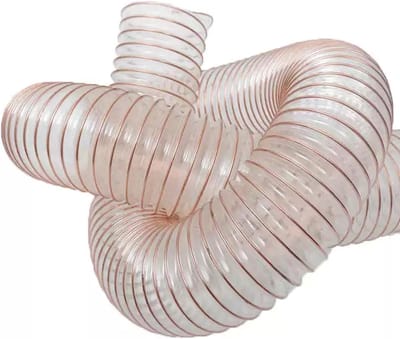 Flexibele Buis - Stofzuiger Slang - Stofafzuiging - Verstelbare Lengte - 5 Meter 70mm - Transparant