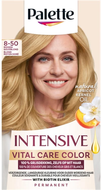 Palette Vital Care 8-50 Midden Goudblond - 3 x - Voordeelverpakking