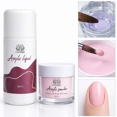Goodbitz - Acrylpoeder en acrylvloeistof - 2-delig - Acryl - Acryl poeder - Acrylpoeder set - Acryl set - Acryl vloeistof - Acrylvloeistof - Acryl nagels - Acryl nagels starterspakket