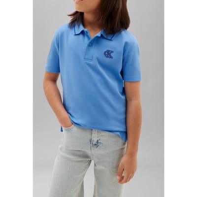 Calvin Klein Boys Monogram Polo Short Sleeve Marina Taglia: 6 | Camicie Outlet | kids