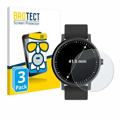 BROTECT - Screenprotector voor Horloges (Rond, ø: 41 mm) - Folie Beschermfolie Beschermglas matte 3 Stuks