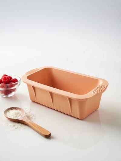 Silicone cakevorm rechthoekig – 25x12 cm – anti-aanbak – ideaal voor cake, bananenbrood, taart, brownies en desserts – flexibel, hittebestendig en pastel roze van kleur