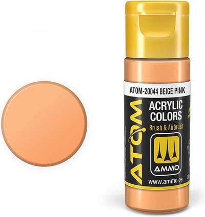 AMMO by Mig Jimenez Hobbyverf Acrylverf - MIG 20044 ATOM - Beige Pink - Acryl - 20ml Verf flesje - 20 ml