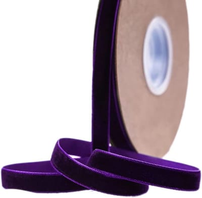 10mm Fluwelen Lint voor Cadeaus, DIY Knutselen, Bruiloften en Bloemenboeketten - Paars Geschenkband