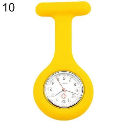 POWERZ ® Verpleegster horloge, zuster horloge, siliconen geel