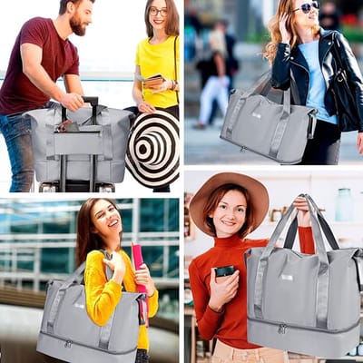 Handbagage tas Weekendtas zwemtas waterdichte Reistas plunjezak Fitnesstas Trainingstas dames voor op reis sportschool,