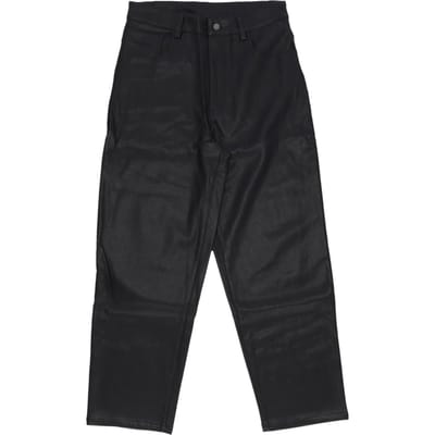 Lange broeken mannen Faux lederen Casper Pant zwart
