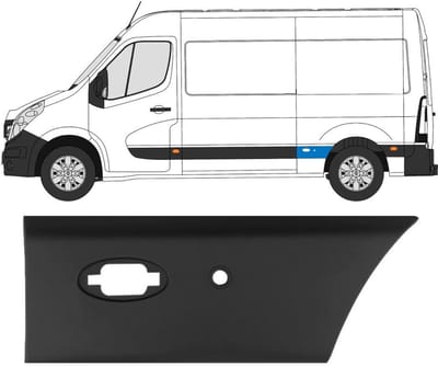 Sierlijst zijlijst PDC voor Opel Movano 2010-2021 / Links