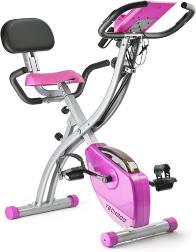 Opvouwbare hometrainer met verstelbare rugleuning en lcd-scherm - Ideaal voor indoor fitness